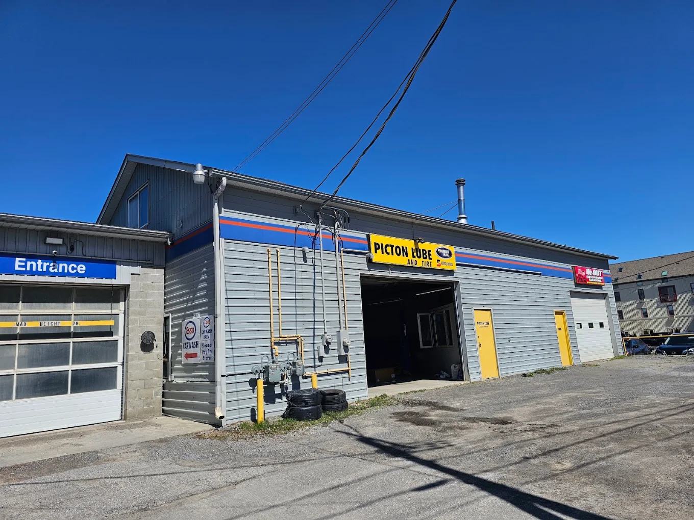 Picton Lube and Tire building beside the Esso car wash on Main Street